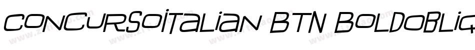 ConcursoItalian BTN BoldOblique字体转换